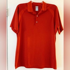 Page & Tuttle cool elite Free swing red striped men's golf polo size Lar…